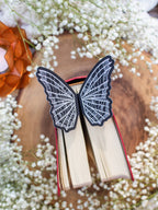 3D Spooky Spiderweb Butterfly Wings Die-Cut Bookmark
