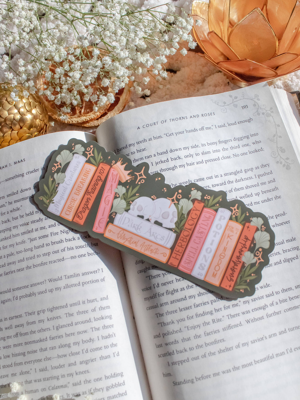 Cozy Fantasy Bookshelf Die-Cut Bookmark