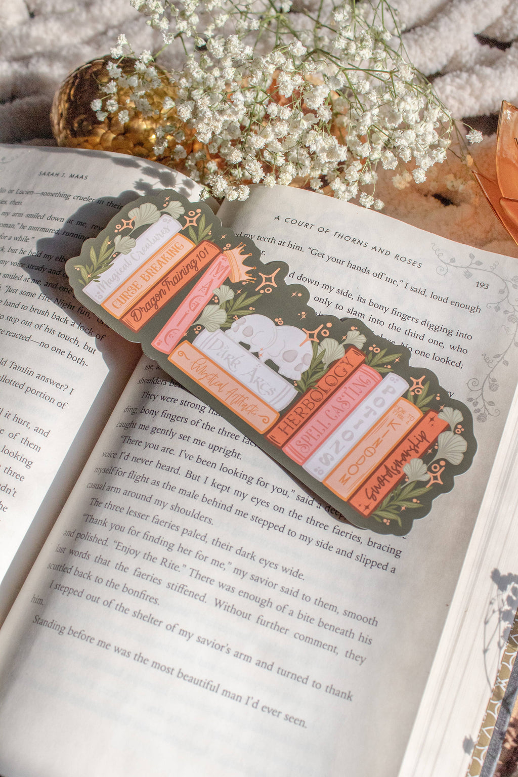 Cozy Fantasy Bookshelf Die-Cut Bookmark
