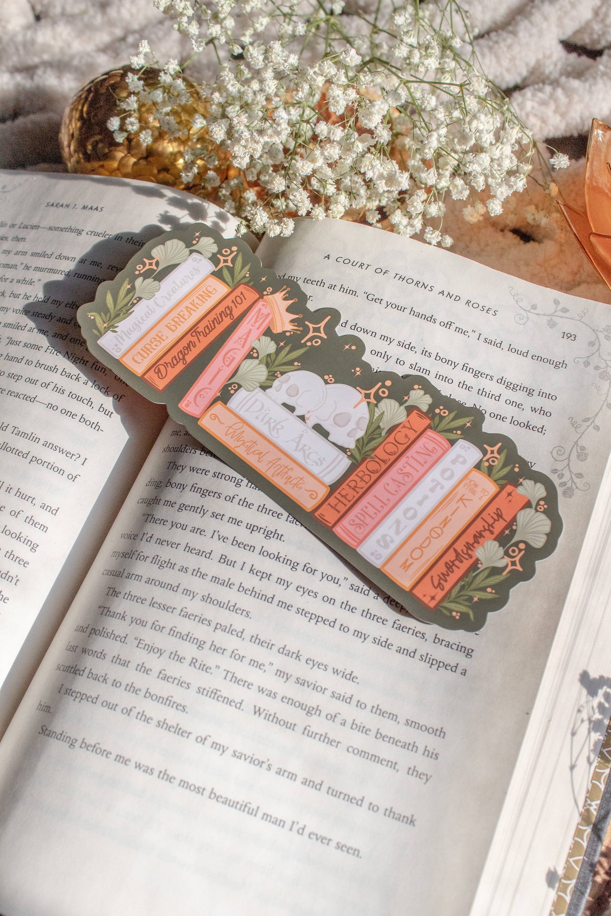 Cozy Fantasy Bookshelf Die-Cut Bookmark