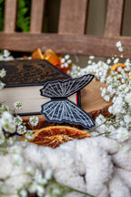 3D Spooky Spiderweb Butterfly Wings Die-Cut Bookmark