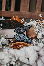 3D Spooky Spiderweb Butterfly Wings Die-Cut Bookmark