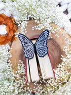 3D Spooky Spiderweb Butterfly Wings Die-Cut Bookmark
