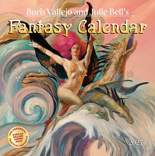 Boris Vallejo and Julie Bell's Fantasy Wall Calendar 2027: A Year of Classic Fantasy Art for 2027 cover image