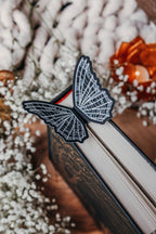 3D Spooky Spiderweb Butterfly Wings Die-Cut Bookmark