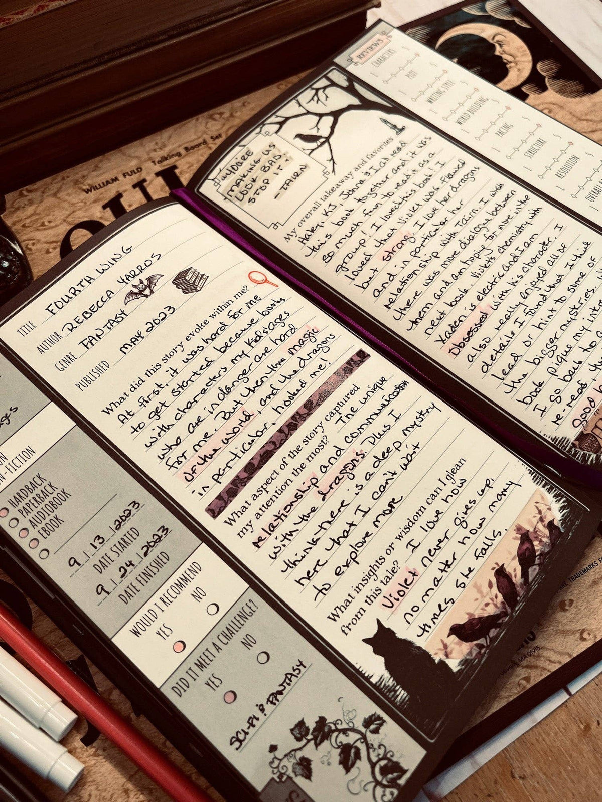 Waiting for the Night Reading Journal (Original Artwork) for Readers