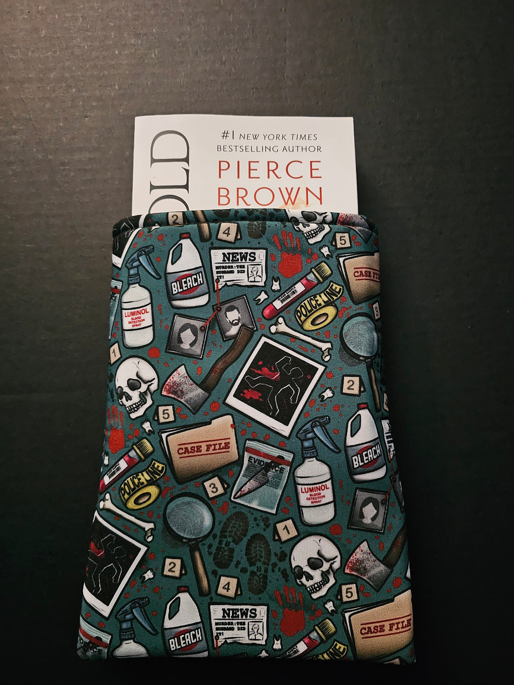 True Crime Themed Book Sleeve