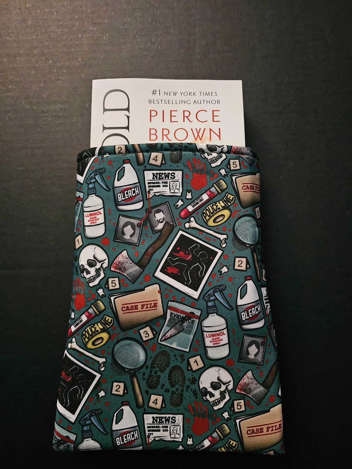 True Crime Themed Book Sleeve