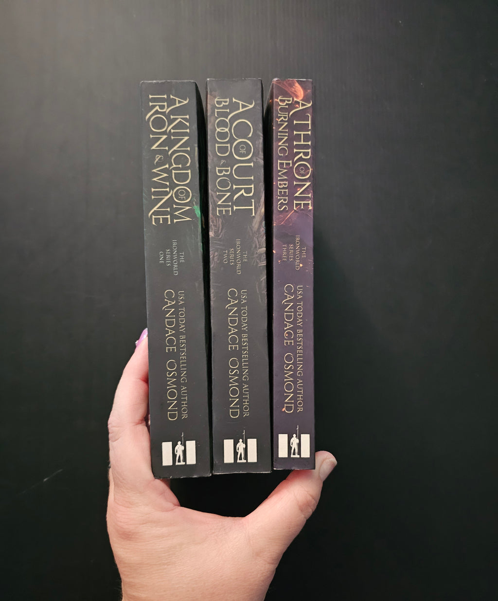 Set: A Court of Blood & Bone, A Kingdom of Iron & Wine, A Throne of Burning Embers - Signed