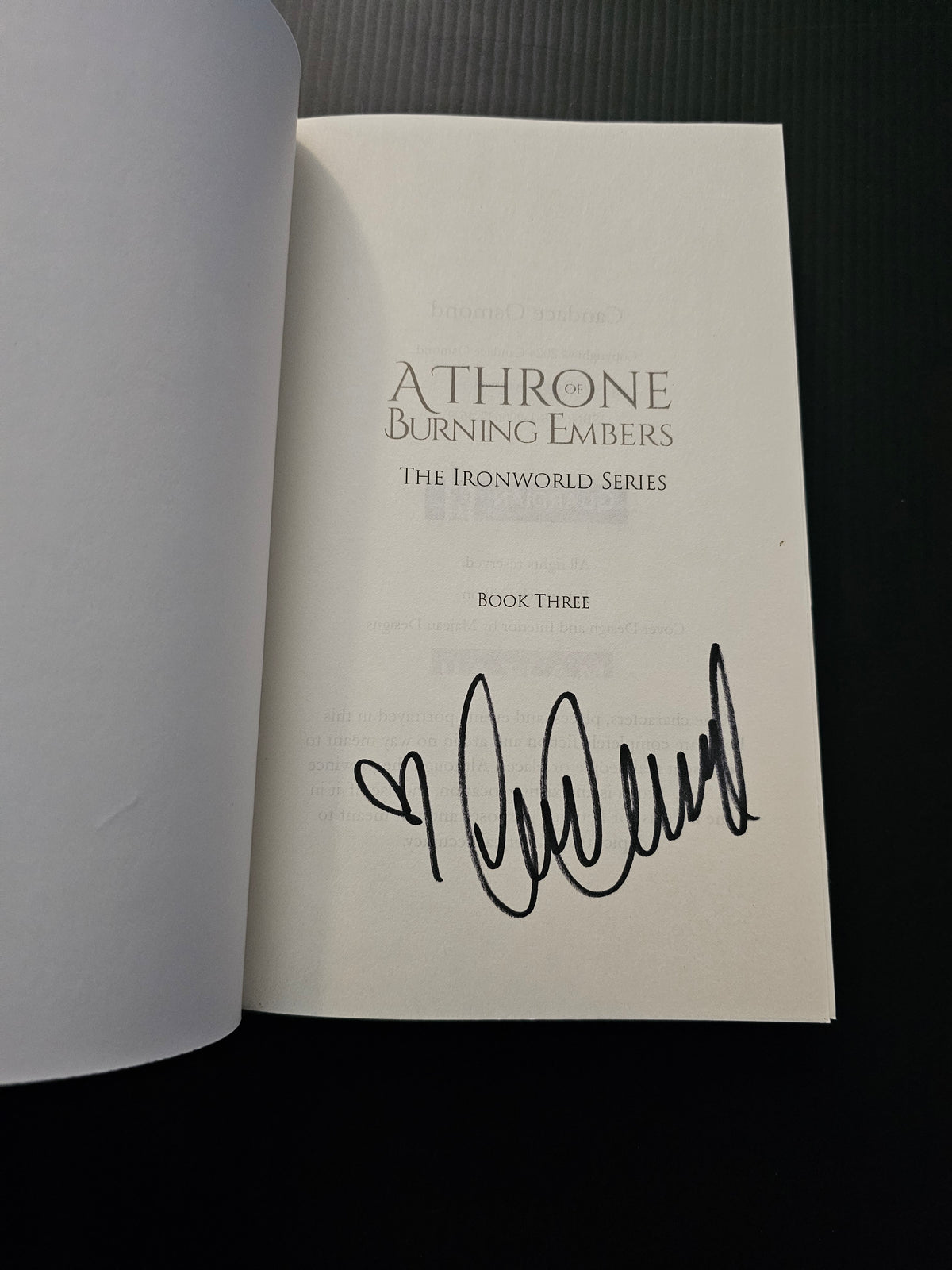 Set: A Court of Blood & Bone, A Kingdom of Iron & Wine, A Throne of Burning Embers - Signed