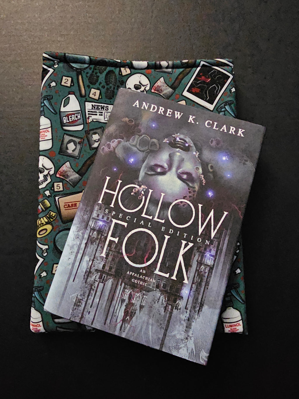 True Crime Themed Book Sleeve