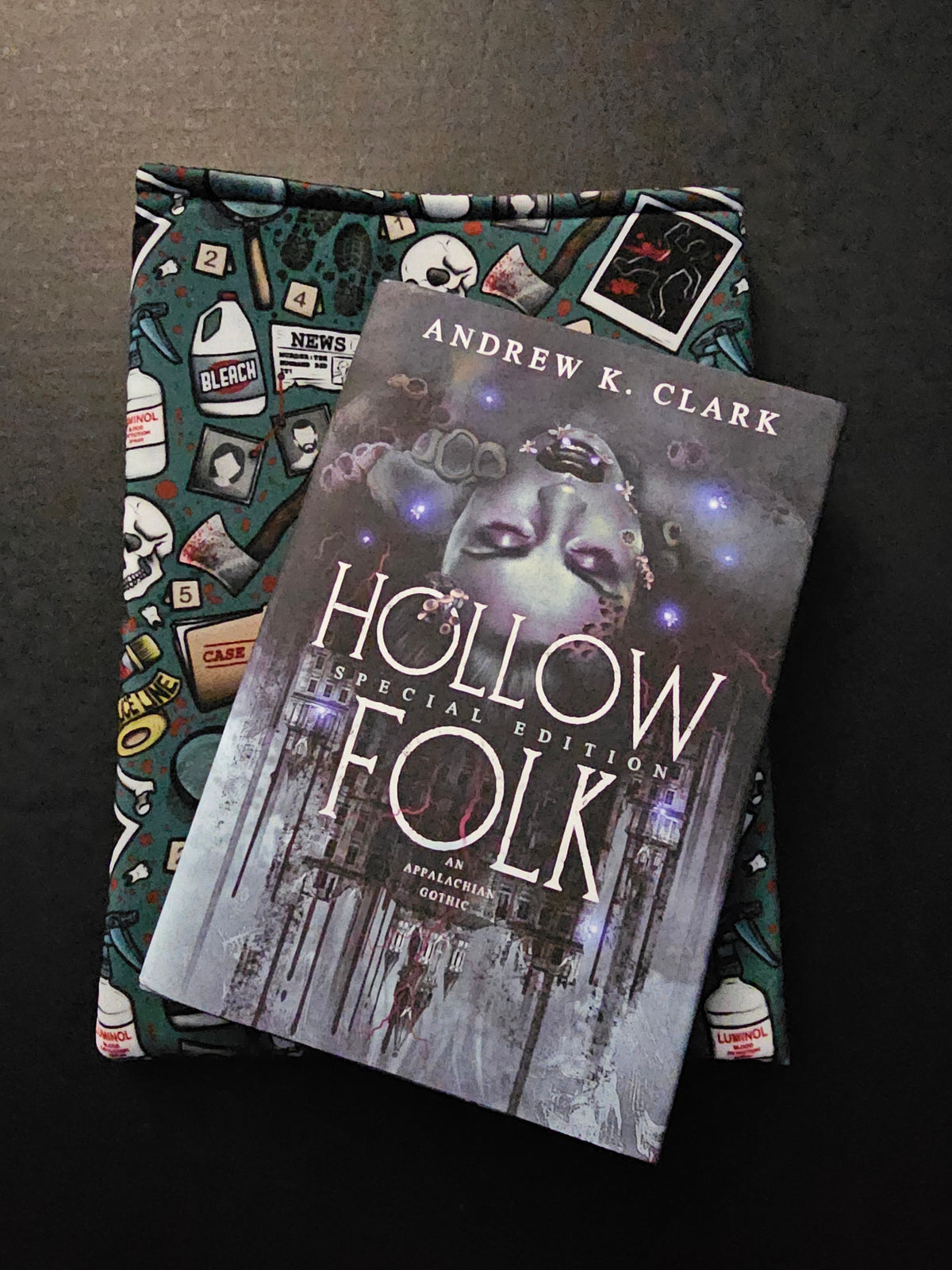 True Crime Themed Book Sleeve