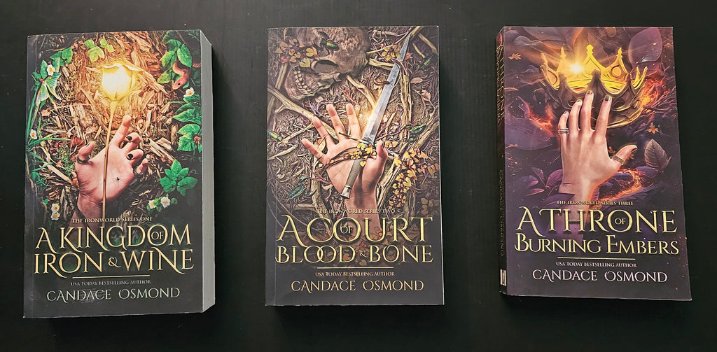 Set: A Court of Blood & Bone, A Kingdom of Iron & Wine, A Throne of Burning Embers - Signed